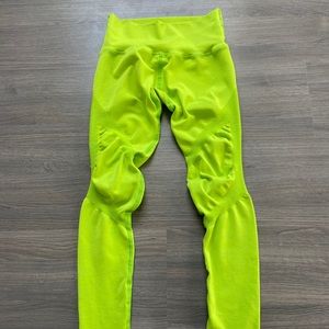 ALPHALETE lime green Aero leggings